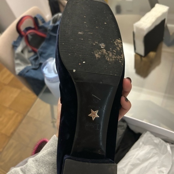 Dior Baby D Deep Blue Velvet Mary Jane Ballerina Pump Size 41.5 - Picture 13 of 16